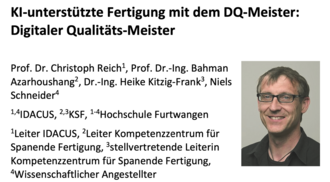 KI-unterstützte Fertigung mit dem DQ-Meister: Digitaler Qualitäts-Meister (I4768)