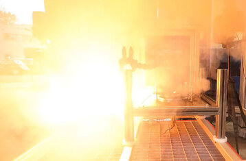 The photo shows an explosion as an example