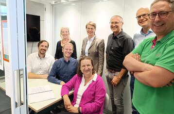 Photo of university executive in the study box