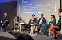 Podium discussion on the stage