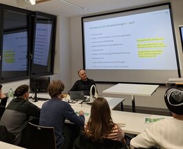 Professor Zydorek during his talk