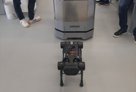 Man sieht einen Roboter mit vier Beinen
