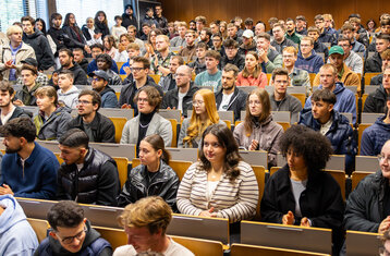 New students in a lecture hall
