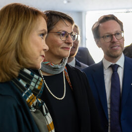 Minister and President at the careers fair