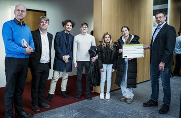 Deep Forest project group accepting award