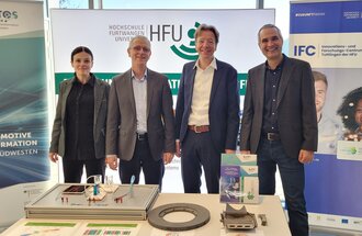 Das HFU Team am Stand