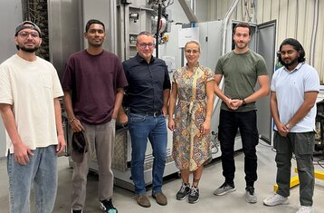 Group photo in a factory