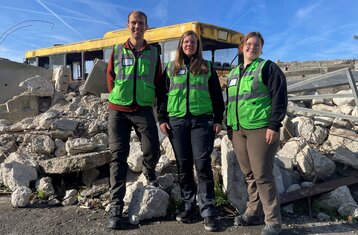 Three people in the earthquake zone