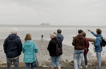 [Translate to English:] Schwimmer am Strand