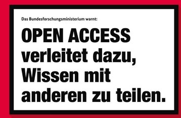 Joke warning sign about Open Access